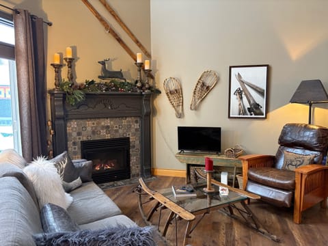 Cozy Living Room with Gas Fireplace