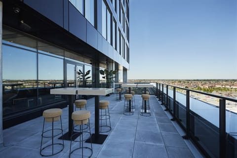 Soak up skyline views with drinks on the rooftop terrace.