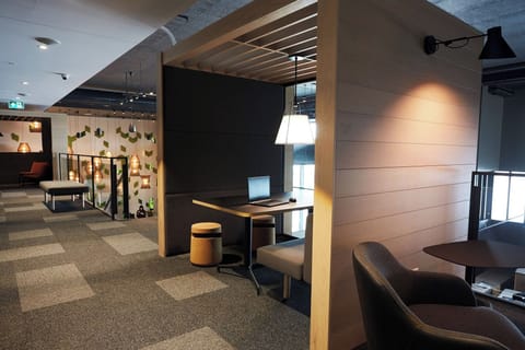 Focus comfortably in a quiet work nook with soft lighting.