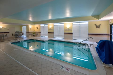 Unwind with a refreshing swim in the bright indoor pool.