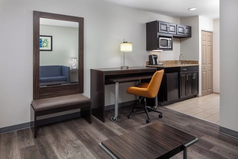 Hypo-allergenic bedding, down comforters, pillowtop beds, in-room safe