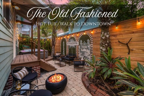 Outdoor Oasis: Lounge by the fire put, soak in the hot tub.