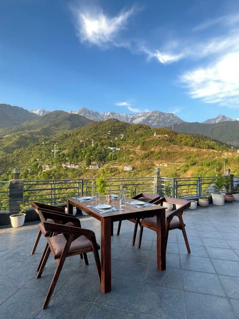 Outdoor banquet area