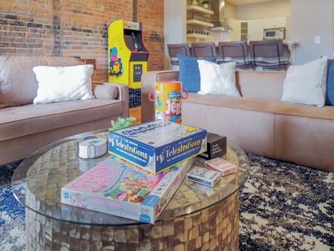 Enjoy some games in our cozy living room