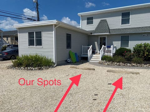 Two spots plus plenty of street parking.