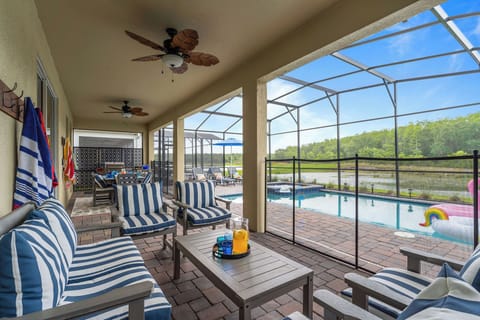 Patio conversation seating area