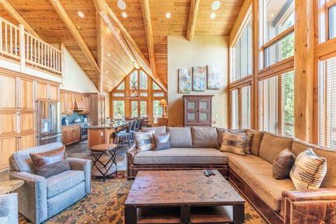 Kitchen flows into the living room, creating an open & inviting space to gather