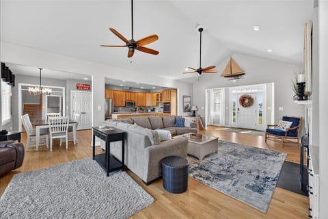 Open-concept living, dining, and kitchen for easy family meals.