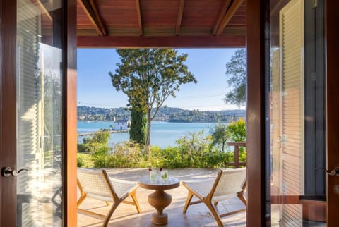 Views out to sea from the ground floor suite.