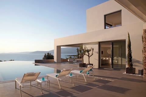 Roellia's contemporary lines, infinity pool and views out to sea.