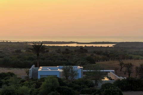 Views over Vendicari, where flamingos stop during their migration.
