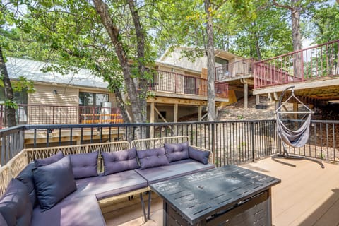Deck | Hammock Chair | Gas Fire Pit | Outdoor Seating | Yard Games
