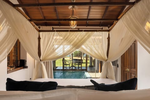 Deluxe Double Room, Private Pool, Sea View | In-room safe, desk, soundproofing, iron/ironing board
