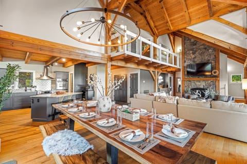 Primary dining table with space for 12