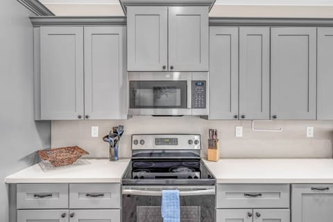 Kitchen microwave stove and oven