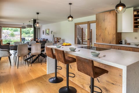 Open plan living area at Kingfisher Forge, Shropshire