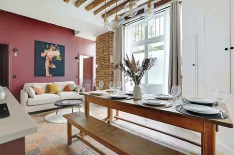salon avec cuisine ouverte