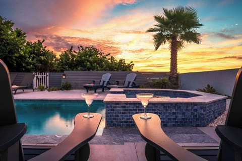 Take a refreshing dip or lounge by the sparkling pool under swaying palms. At sunset, the sky lights up in brilliant colors, creating a magical atmosphere for relaxation.