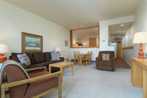 Open studio layout with a comfortable living area