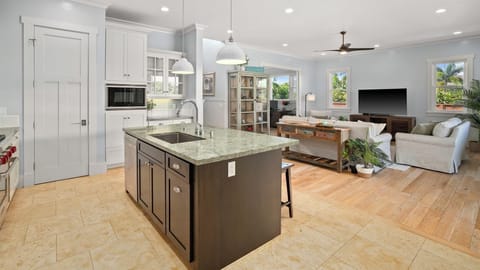 Hale Hui Kai at Poipu Beach Estates - Kitchen & Living Room - Parrish Kauai