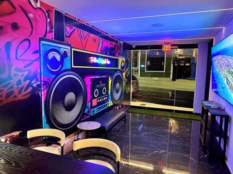 Enjoy our lobby's musical vibes.  