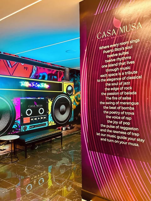 Enjoy our lobby's musical vibes.  