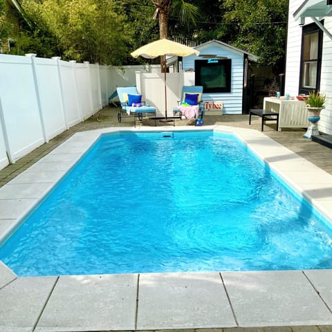 Private pool just for you right outside of your kitchen French doors.