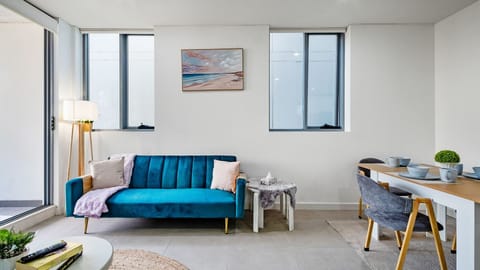 Bright and modern living room with stylish seating.