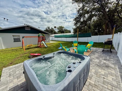 While you relax, the kids can play right in the backyard.
