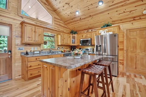 Gather around the island, as you enjoy some local Georgia wine with some tapas