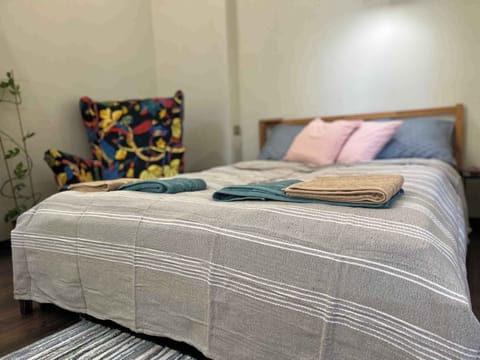 A quiet bedroom perfect for relaxing. 