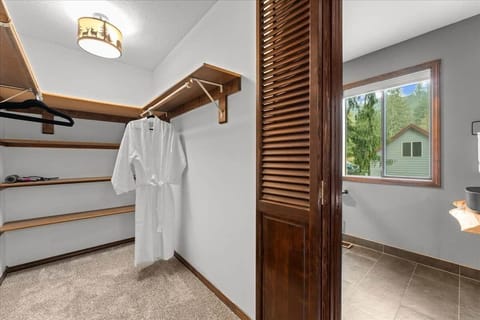 Primary Closet: Spacious closet allows for unpacking and settling in to our special home.