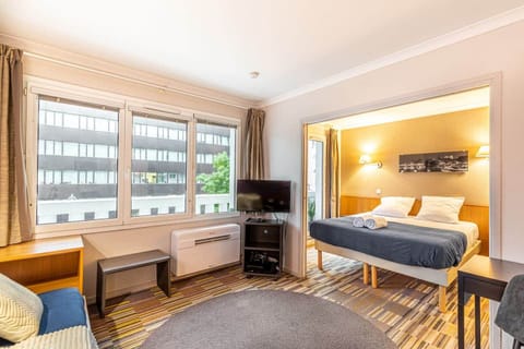 Bedroom and living room apartment