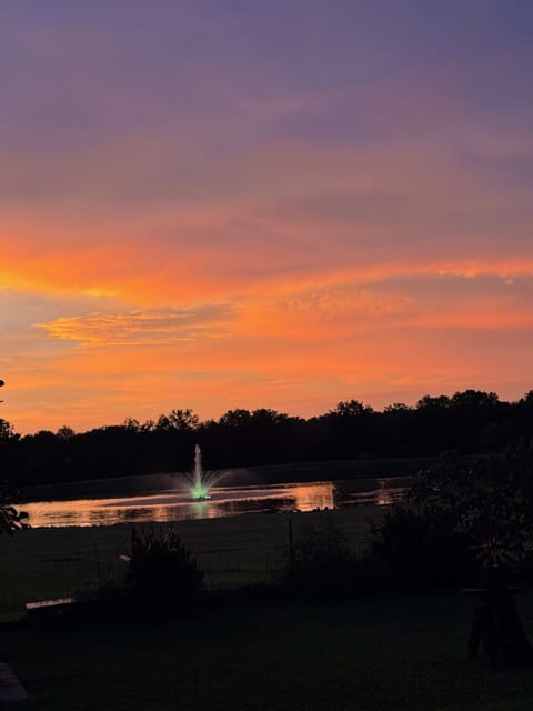 Fountain at Sunset 