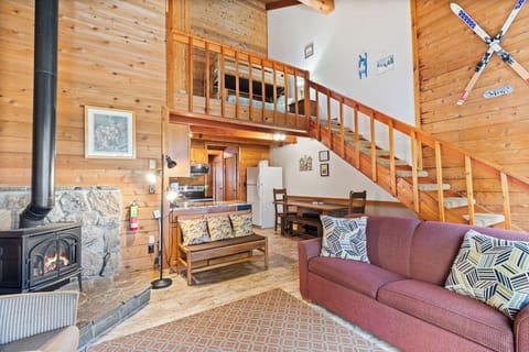 Cozy Living Space with Sofa Bed and Gas Fireplace