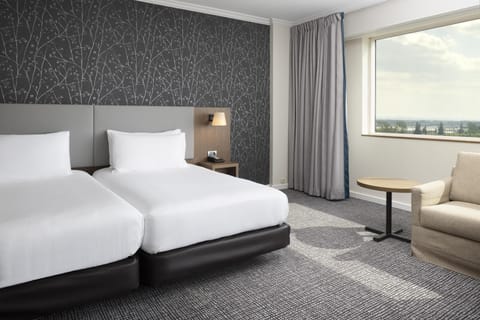 Family Twin Room | Premium bedding, in-room safe, laptop workspace, blackout drapes