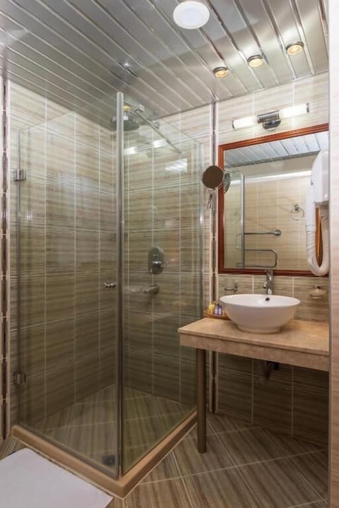 Apartment, Mountain View | Bathroom | Bathrobes, slippers, soap, shampoo