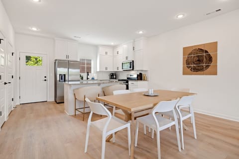 The kitchen is fully stocked with everything you'll need to make a meal or just a good cup of coffee.