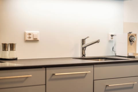 Condo, Balcony, Mountain View | Private kitchen | Fridge, oven, stovetop, dishwasher