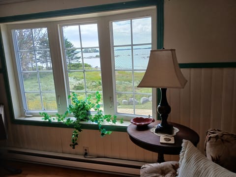 Living room has stunning view of Shag Harbour