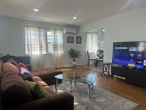 Spacious living room with slpit AC unit