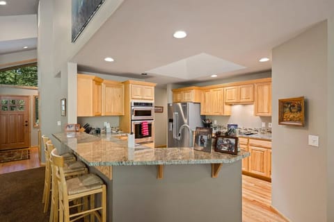 Bar top looking into the kitchen