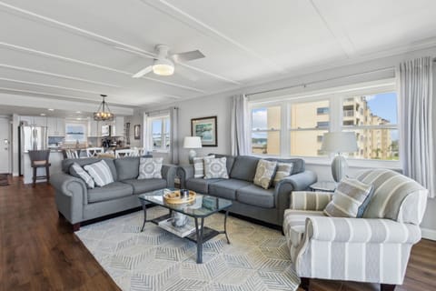 Living Room with North Facing Beach View