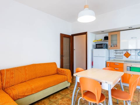 Interior Design, Furniture, Orange, Floor, Apartment, Chair, Wood Stain, Kitchen & Dining Room Table