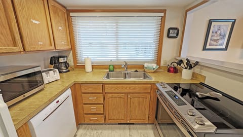 Natural light keep the kitchen bright