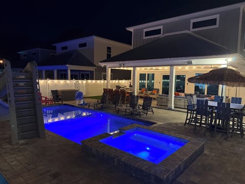 Enjoy the pool and spa, which can be heated for a fee