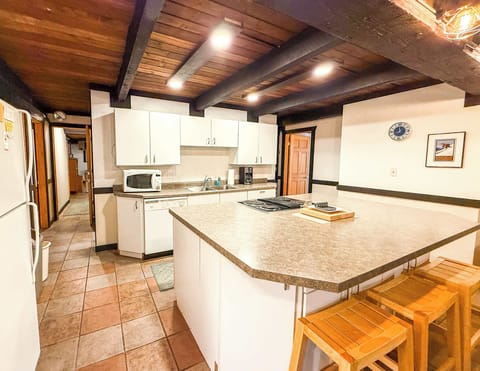 The kitchen is equipped with everything you'll need to feel right at home.