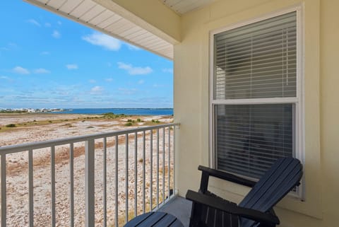 Private balcony with water views