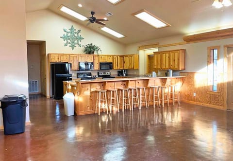Fully equipped kitchen at the community center—large enough to cook for your crew or cater your celebration.