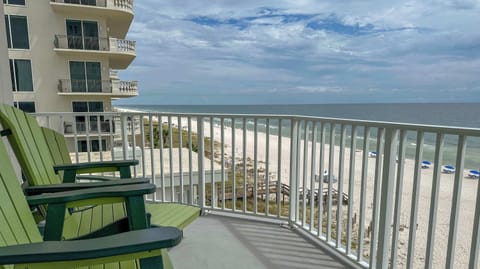 Welcome to the Gulf coast! On this home's balcony, panoramic views span every which way you look. 